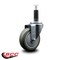 Service Caster 4'' Gray Poly Wheel Swivel 1'' Expanding Stem Caster SCC-EX20S414-PPUB-1 - alternate 3